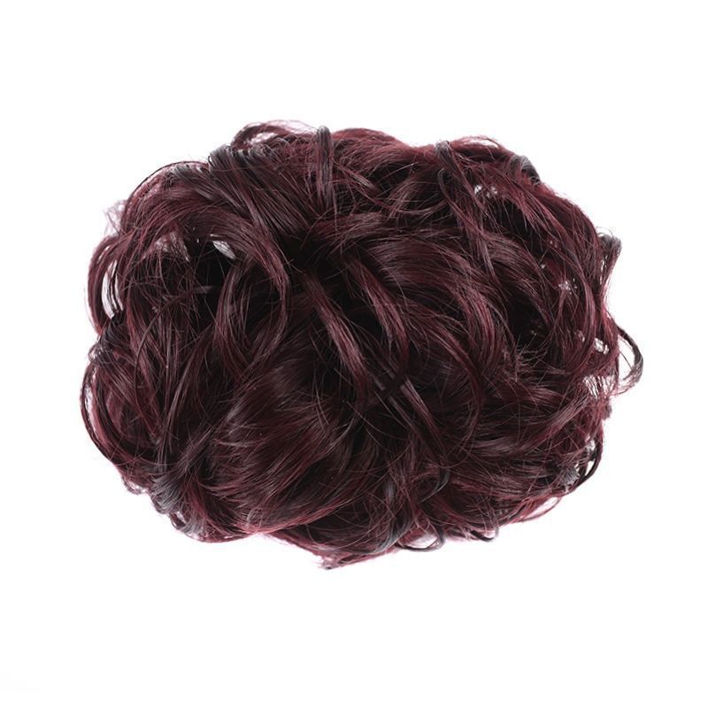 Women's Hair Clip Hair Ring Hair Bun Hairpiece Short Curly Hair Clip Hair Bun Fluffy Hairpiece Hair Ring